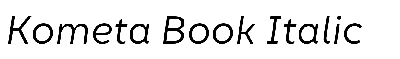 Kometa Book Italic